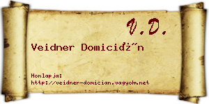 Veidner Domicián névjegykártya